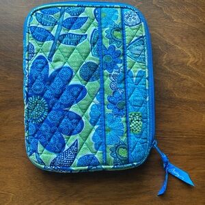 Vera Bradley Blue and Green Quilted Electronics Case